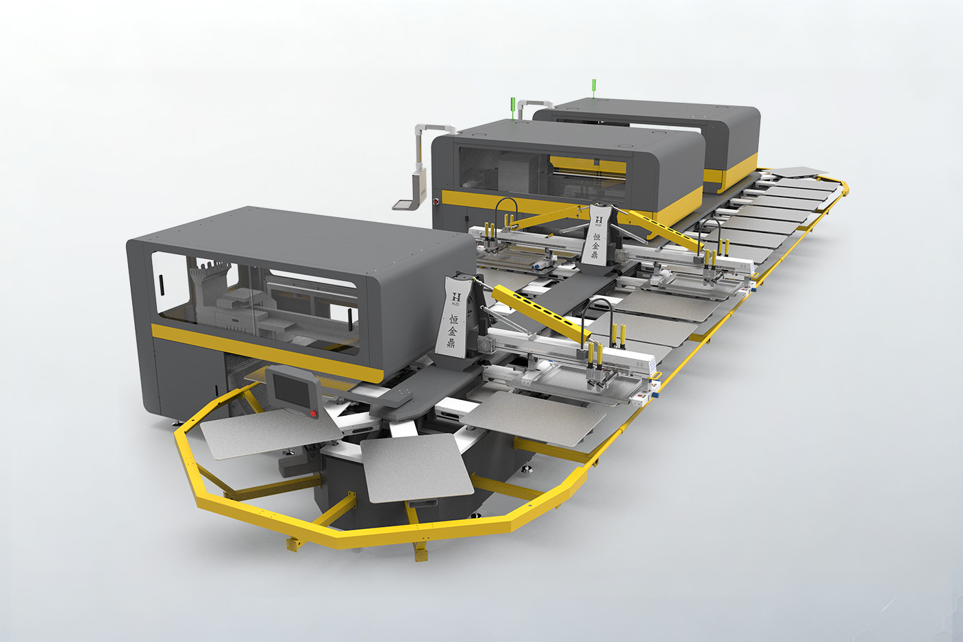 Oval Screen Printing Machine + Hybrid DTG Printer (Industrial Printhead)
