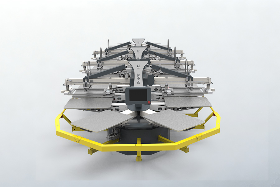 An oval layout uses floor space more efficiently than round or straight-line machines.