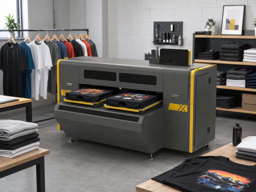 Central to meeting these demands is the DTG printer with dual-station