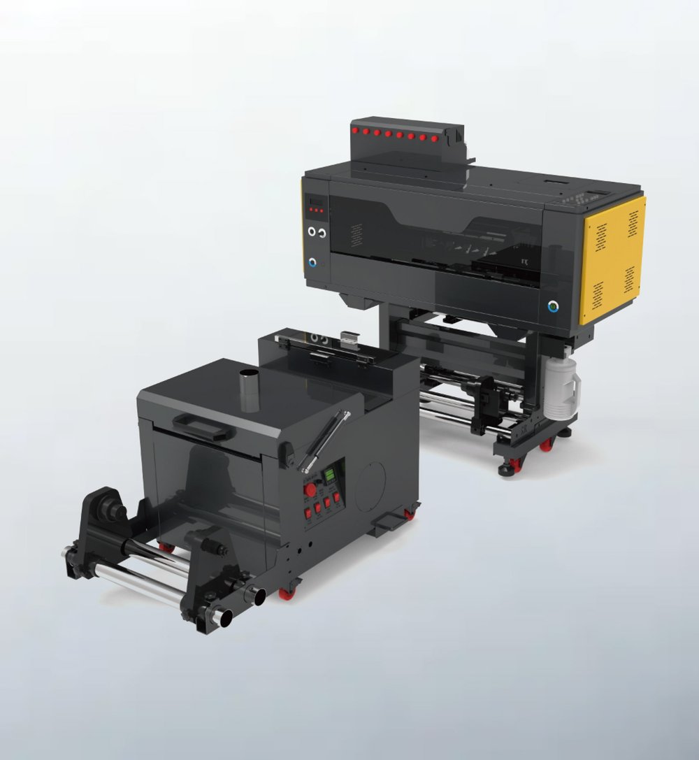 A3 DTF printer with powder shaker and film transfer system