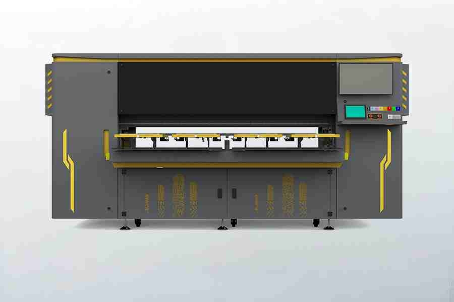 The quadruple-station DTG printer architecture enables simultaneous operations across multiple stages